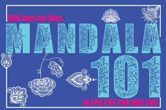 Download Mandala Font Cut Files - Mandala font Collection