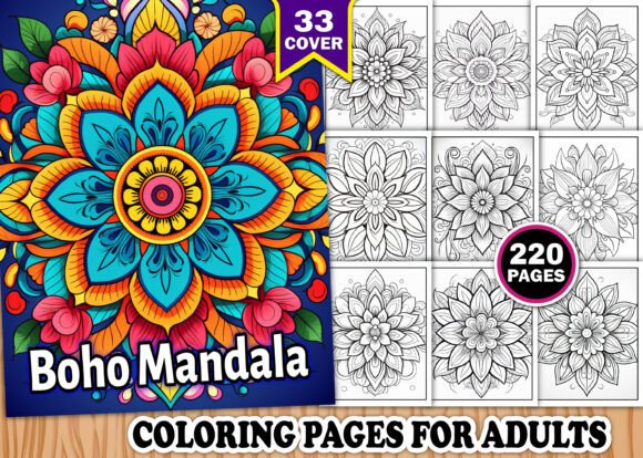 Download Adults Boho Mandala Coloring Book - Coloring Collection