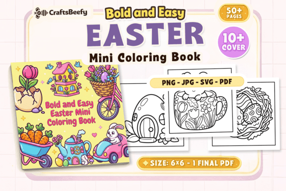 Download Bold and Easy Easter Mini Coloring Book - Coloring Collection