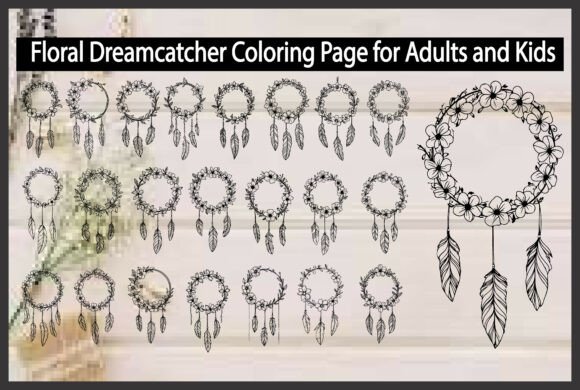 Download Floral Dreamcatcher Coloring Page - Coloring Collection