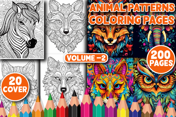 Download 200 Animal Patterns Coloring Pages V - 2 - Coloring Collection