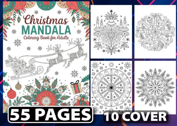 Download 55 Christmas Mandala Coloring Pages KDP - Coloring Collection