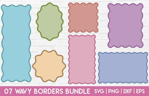 Download Wavy Border SVG Bundle Scalloped Shape - Shape Collection