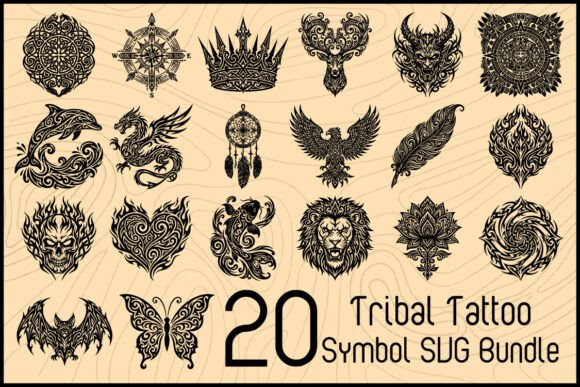 Download Tribal Tattoo Symbol SVG Bundle - Svg bundle Collection