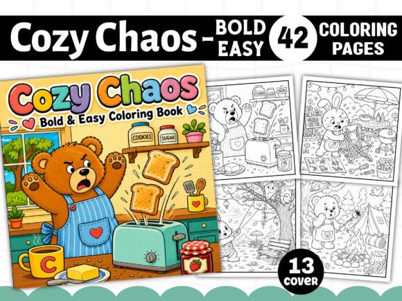 Download Cozy Chaos Cute &amp; Comfy Coloring Book - Coloring Collection