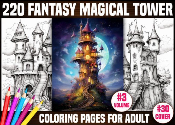 Download 220 Fantasy Magical Tower Coloring Pages - Coloring Collection
