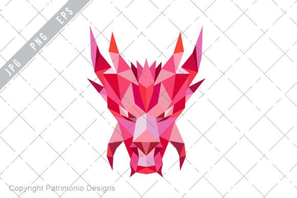 Download Dragon Head Front Low Polygon Style EPS - Style Collection