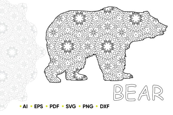 Download Mandala Bear for KDP Coloring Book - Coloring Collection