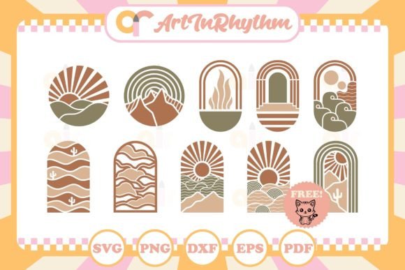 Download Modern Boho Svg Bundle, Boho Wall Arts - Svg bundle Collection