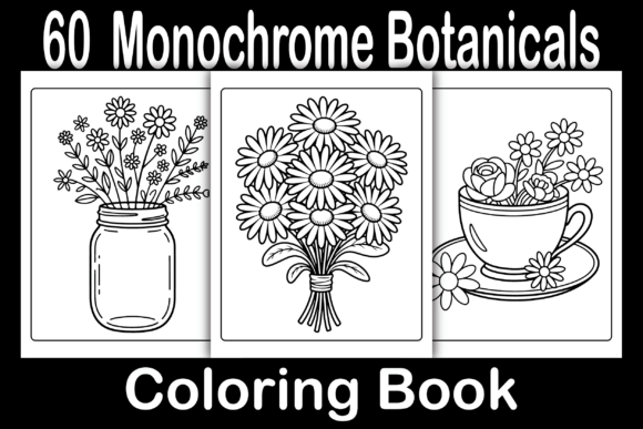 Download Monochrome Botanicals Coloring Book - Coloring Collection