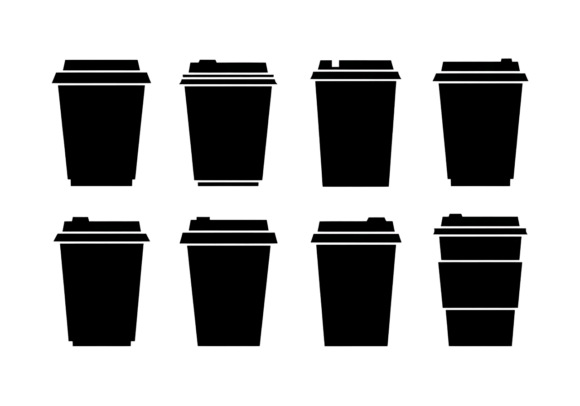 Download Coffee Cup Icons Black Silhouette SVG - Icons Collection