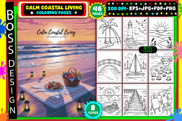 Download Calm Coastal Living Coloring Pages - Coloring Collection