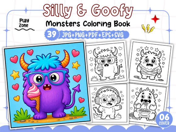 Download Silly &amp; Goofy Monsters Coloring Pages - Coloring Collection