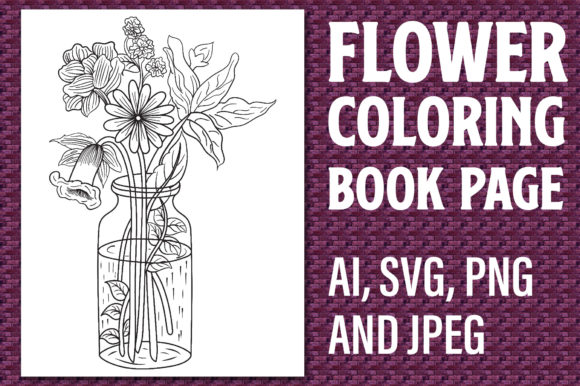 Download Flower Coloring Book Page for KDP - Coloring Collection