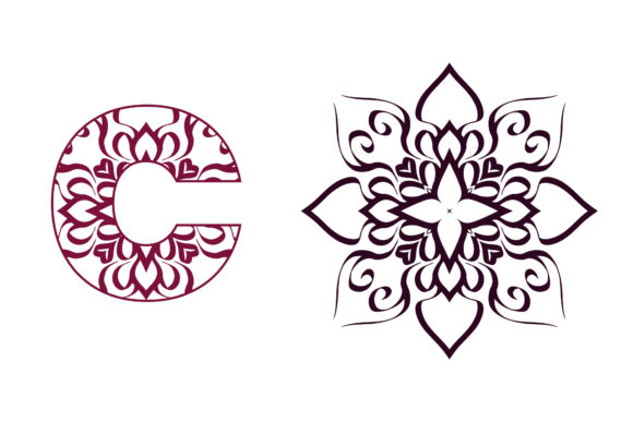 Download Mandala Font Alphabet C Art - Premium Resources