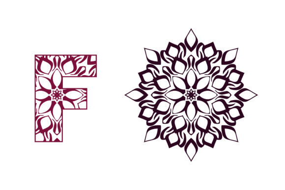 Download Mandala Font Alphabet F Layout - Premium Resources