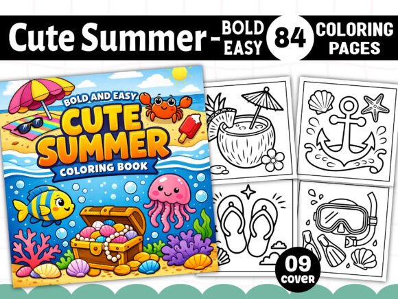 Download Bold Easy Cute Summer Coloring Pages - Coloring Collection