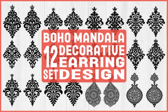 Download Boho Mandala Earring SVG Bundle - Svg bundle Collection