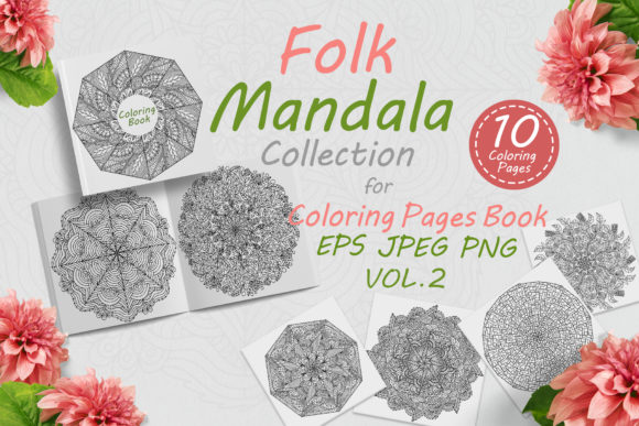 Download Mandalas with Folk Style Ornaments Vol-2 - Style Collection