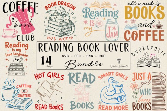Download Reading Book Lover SVG Bundle - Svg bundle Collection