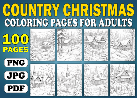Download Adults Country Christmas Coloring Pages - Coloring Collection