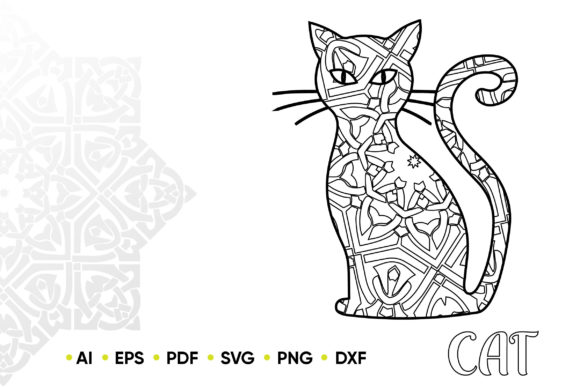 Download Mandala Cat for KDP Coloring Book - Coloring Collection