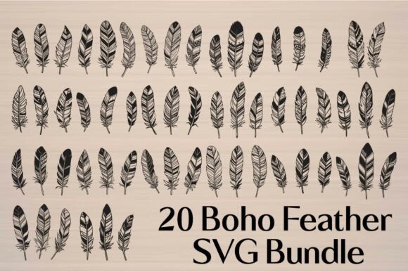 Download Boho Feather SVG Bundle - Svg bundle Collection