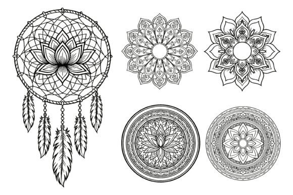 Download Lotus Dreamcatcher Mandala Coloring Page - Coloring Collection