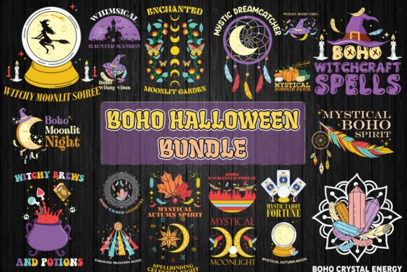 Download Boho Halloween SVG Bundle 20 Designs - Svg bundle Collection