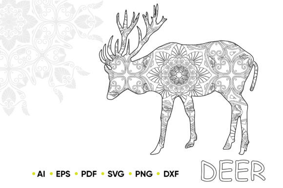 Download Mandala Deer for KDP Coloring Book - Coloring Collection