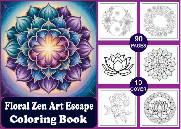 Download 90 Floral Zen Art Escape Coloring Book - Coloring Collection
