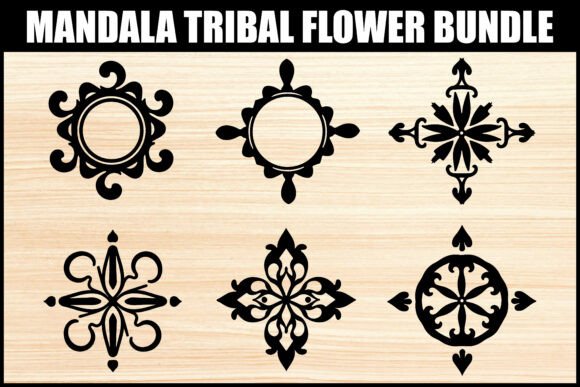 Download Elegant Tribal Mandala Flower Set - Tribal mandala Collection