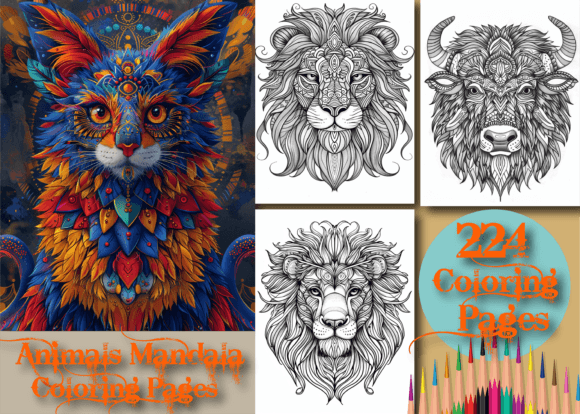Download Animals Mandala Coloring Book for Adults - Coloring Collection