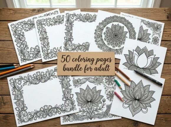 Download Beautiful Floral Mandala Frame Coloring - Coloring Collection